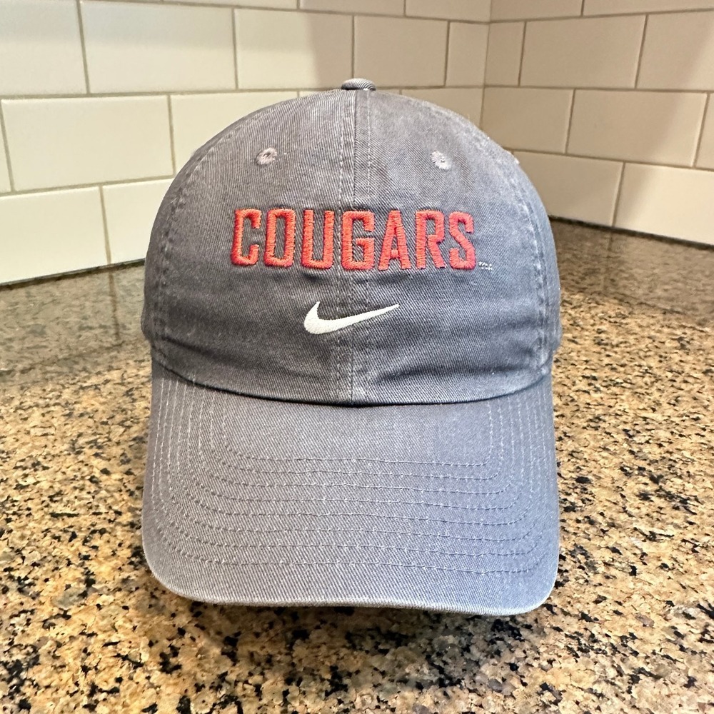 Washington State Cougars Nike Club Cap Hat Men M/L Gray Cotton